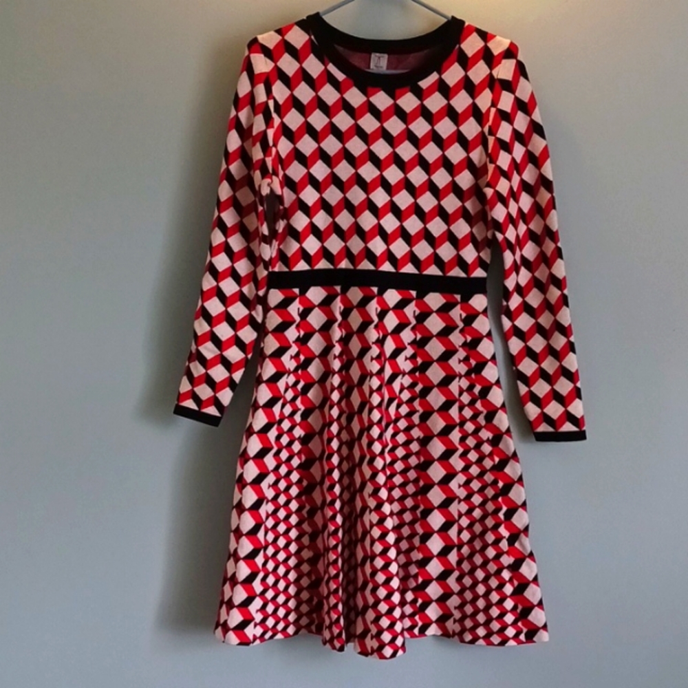 Tristan black red and white dress